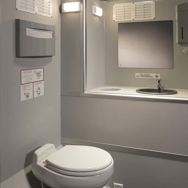 Las Vegas Rentals VIP Portable Toilet Interior